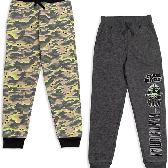 STAR WARS The Mandalorian The Child Fleece 2 Pack Pants - Picture 1 of 3